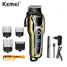 Load image into Gallery viewer, Kemei 1990 Rechargeable Clipper Professional Hair Trimmer Men Electric Shaver Barber Hair Cutting Machine Haircut Accessories