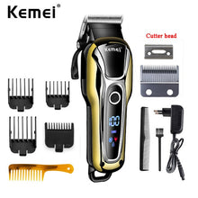 Load image into Gallery viewer, Kemei 1990 Rechargeable Clipper Professional Hair Trimmer Men Electric Shaver Barber Hair Cutting Machine Haircut Accessories