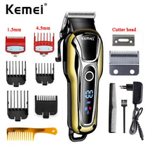 Load image into Gallery viewer, Kemei 1990 Rechargeable Clipper Professional Hair Trimmer Men Electric Shaver Barber Hair Cutting Machine Haircut Accessories