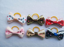 Load image into Gallery viewer, (100 pieces/lot) Cute Ribbon Pet Grooming Accessories Handmade Small Dog Cat Hair Bows With Elastic Rubber Band 121 Colors