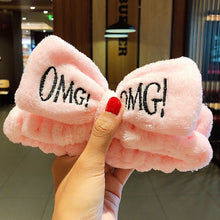 Load image into Gallery viewer, Wash Face Hair Holder Hairbands Soft Warm Coral Fleece Bow Animal Ears Headband For Women Girls Turban Fashion Hair Accessories