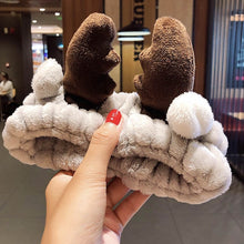 Load image into Gallery viewer, Wash Face Hair Holder Hairbands Soft Warm Coral Fleece Bow Animal Ears Headband For Women Girls Turban Fashion Hair Accessories