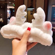 Load image into Gallery viewer, Wash Face Hair Holder Hairbands Soft Warm Coral Fleece Bow Animal Ears Headband For Women Girls Turban Fashion Hair Accessories