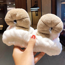 Load image into Gallery viewer, Wash Face Hair Holder Hairbands Soft Warm Coral Fleece Bow Animal Ears Headband For Women Girls Turban Fashion Hair Accessories