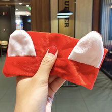 Load image into Gallery viewer, Wash Face Hair Holder Hairbands Soft Warm Coral Fleece Bow Animal Ears Headband For Women Girls Turban Fashion Hair Accessories