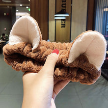 Load image into Gallery viewer, Wash Face Hair Holder Hairbands Soft Warm Coral Fleece Bow Animal Ears Headband For Women Girls Turban Fashion Hair Accessories