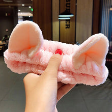 Load image into Gallery viewer, Wash Face Hair Holder Hairbands Soft Warm Coral Fleece Bow Animal Ears Headband For Women Girls Turban Fashion Hair Accessories