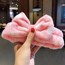 Load image into Gallery viewer, Wash Face Hair Holder Hairbands Soft Warm Coral Fleece Bow Animal Ears Headband For Women Girls Turban Fashion Hair Accessories