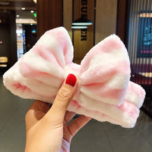 Load image into Gallery viewer, Wash Face Hair Holder Hairbands Soft Warm Coral Fleece Bow Animal Ears Headband For Women Girls Turban Fashion Hair Accessories