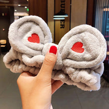 Load image into Gallery viewer, Wash Face Hair Holder Hairbands Soft Warm Coral Fleece Bow Animal Ears Headband For Women Girls Turban Fashion Hair Accessories