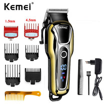 Load image into Gallery viewer, Kemei 1990 Rechargeable Clipper Professional Hair Trimmer  Men Electric Shaver Barber Hair Cutting Machine Haircut Accessories
