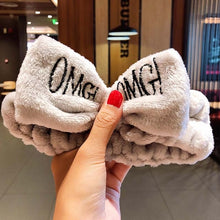 Load image into Gallery viewer, Wash Face Hair Holder Hairbands Soft Warm Coral Fleece Bow Animal Ears Headband For Women Girls Turban Fashion Hair Accessories
