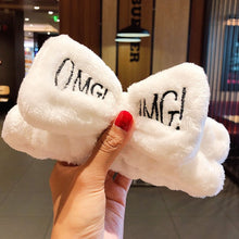 Load image into Gallery viewer, Wash Face Hair Holder Hairbands Soft Warm Coral Fleece Bow Animal Ears Headband For Women Girls Turban Fashion Hair Accessories
