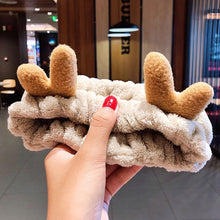 Load image into Gallery viewer, Wash Face Hair Holder Hairbands Soft Warm Coral Fleece Bow Animal Ears Headband For Women Girls Turban Fashion Hair Accessories
