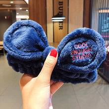 Load image into Gallery viewer, Wash Face Hair Holder Hairbands Soft Warm Coral Fleece Bow Animal Ears Headband For Women Girls Turban Fashion Hair Accessories
