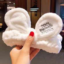 Load image into Gallery viewer, Wash Face Hair Holder Hairbands Soft Warm Coral Fleece Bow Animal Ears Headband For Women Girls Turban Fashion Hair Accessories
