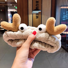 Load image into Gallery viewer, Wash Face Hair Holder Hairbands Soft Warm Coral Fleece Bow Animal Ears Headband For Women Girls Turban Fashion Hair Accessories
